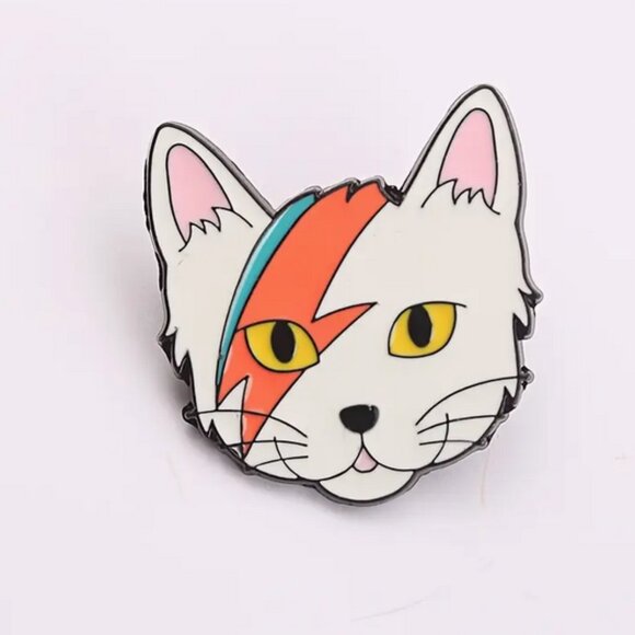 David Meowie Enamel Lapel Pin Set - Picture 5 of 7
